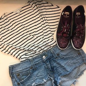 True Religion Bobby Cut Off Shorts